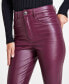 Фото #4 товара Petite Faux-Leather Skinny Pants, Created For Macy's