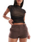 Фото #2 товара ASOS DESIGN tailored micro short in brown