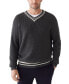 ფოტო #1 პროდუქტის Men's Relaxed Fit V-Neck Long Sleeve Sweater