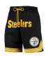 Фото #3 товара Men's Black Pittsburgh Steelers Just Don Gold Rush Shorts