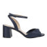 Nina Nigella Block Heels Womens Blue Dress Sandals NIGELLA-LS