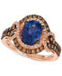 ფოტო #1 პროდუქტის Blueberry Tanzanite (1-1/2 ct. t.w.) & Diamond (3/4 ct. t.w.) Statement Ring in 14k Rose Gold