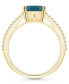 ფოტო #3 პროდუქტის London Blue Topaz and Diamond Accent Ring in 14K Yellow Gold