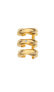 Triple gold-plated single earrings with Jac Jossa Soul DE675 diamond