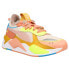 Puma RsX Cuddle Lace Up Womens Beige, Multi Sneakers Casual Shoes 385517-02