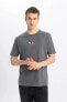 Erkek T-Shirt Gri B5076AX/GR474