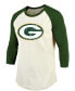 Фото #3 товара Men's Davante Adams Cream, Green Green Bay Packers Vintage-Inspired Player Name Number Raglan 3/4 Sleeve T-shirt