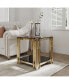 Фото #2 товара Luxurious End Table Mirrored Glass, Polished Gold Frame, 20"x20"x22", Modern Glam Style