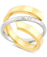 ფოტო #1 პროდუქტის Crisscross Open Style Statement Ring in 10k Two-Tone Gold