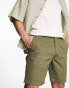 New Look straight chino shorts in dark khaki