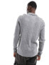 Фото #7 товара Hollister long sleeve knitted polo top in grey