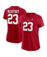 ფოტო #1 პროდუქტის Women's Christian McCaffrey Scarlet San Francisco 49ers Super Bowl LVIII Patch Player Name and Number T-shirt