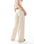 Mango thin pinstripe co-ord trousers in light beige Бежевый, 38 - фото #5