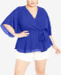 Plus Size Elegant Wrap Top