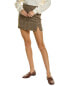 Harper Houndstooth Wool-Blend Mini Skirt Women's Brown L