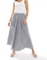 ASOS DESIGN a-line volume skirt in stripe