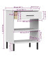 Фото #3 товара Console Cabinet with Metal Legs White Solid Wood Pine OSLO