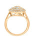 Фото #4 товара Diamond Teardrop Cluster Statement Ring (1 ct. t.w.) in 14k White Gold or 14k Yellow Gold, Created for Macy's