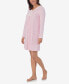 ფოტო #4 პროდუქტის Women's Long Sleeve Short Nightgown