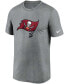 ფოტო #3 პროდუქტის Men's Heathered Pewter Tampa Bay Buccaneers Logo Essential Legend Performance T-shirt