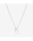 ფოტო #1 პროდუქტის Silver Initial Necklace - Letter Necklace