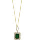 ფოტო #1 პროდუქტის EFFY® Emerald (2-1/5 ct. t.w.) & Diamond (1/4 ct. t.w.) 18" Pendant Necklace in 14k White Gold (Also Available in 14k Yellow Gold)