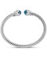 ფოტო #2 პროდუქტის 2-Pc. Set Sky Blue Topaz (4-7/8 ct. t.w.) & Amethyst (4 ct. t.w.) Weave Style Cuff Bracelets in Sterling Silver