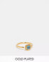 Фото #1 товара Rachel Jackson 22 carat gold plated electric love blue topaz heart ring with gift box