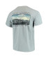 Фото #4 товара Men's Gray Navy Midshipmen Team Comfort Colors Campus Scenery T-shirt