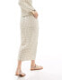 Vero Moda textured midi skirt co-ord in beige