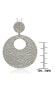 ფოტო #2 პროდუქტის Suzy Levian Sterling Silver Cubic Zirconia Pave Open Circle Large Disk Pendant Necklace