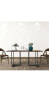 Metal Frame Wood Top Console Dining Table Rectangular Kitchen Table Steel frame