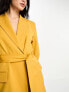 Фото #4 товара & Other Stories wool blend tie waist blazer mini dress in mustard