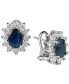 Sapphire (3 ct. t.w.) and Diamond (1-1/5 ct. t.w.) Earrings in 14k White Gold