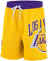 Фото #3 товара Men's Los Angeles Lakers 75th Anniversary Courtside Fleece Shorts