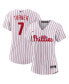 Фото #4 товара Women's Trea Turner White Philadelphia Phillies Home Replica Player Jersey