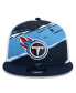 Фото #2 товара Men's Navy Tennessee Titans Tear Trucker 9FIFTY Snapback Hat