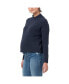 Maternity Ripe Jade Crop Nursing Knit Sweater Denim Marle