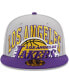 Фото #4 товара Men's Gray, Purple Los Angeles Lakers Tip-Off Two-Tone 59FIFTY Fitted Hat