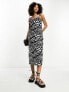 Фото #7 товара Vila cami maxi dress in zebra print