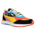 Фото #2 товара Puma Rider Fv Lava Lace Up Mens Black, Blue, Orange, Yellow Sneakers Casual Sho