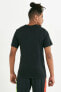 Фото #6 товара Футболка Nike Дри-Фит для бега с логотипом на груди, черная, мужская, для занятий спортом, охладительная (Dri-Fit Running Dry Run Chest Logo Men's Black T-Shirt)