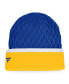 Men's Gold, Blue St. Louis Blues Iconic Striped Cuffed Knit Hat