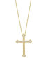 Фото #1 товара EFFY Collection eFFY® Diamond Cross 18" Pendant Necklace (1/5 ct. t.w.) in 14k Gold