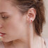Фото #6 товара Silver round earrings with zircons Storie RZO004