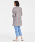 ფოტო #4 პროდუქტის Women's Plaid Car Coat, Created for Macy's