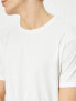 Фото #10 товара 4sam10035hk 000 Beyaz Erkek Pamuk Jersey Kısa Kollu Basic T-shirt