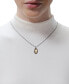 ფოტო #2 პროდუქტის Garnet Ironman Mask 18" Pendant Necklace (5/8 ct. t.w.) in Gold-Plate & Black Rhodium-Plated Sterling Silver
