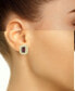 ფოტო #2 პროდუქტის Garnet (2-1/2 ct. t.w.) and Diamond (3/4 ct. t.w.) Halo Stud Earrings in 14K Yellow Gold
