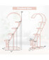Фото #9 товара 5 Tier Metal Plant Stand Heart-shaped Shelf with Hanging Hook for Multiple Plants